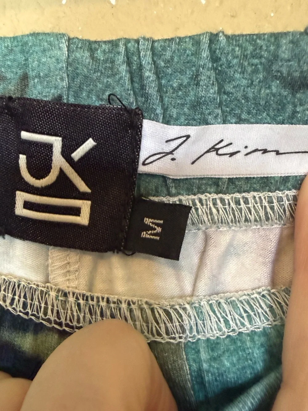 J.Kim Green Blue Printed Cut Out Flare Lounge Pants Size Medium - Picture 5 of 7